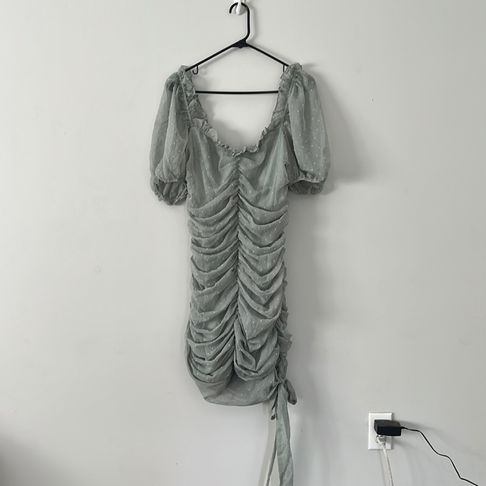 BooHoo Ruched Mini Dress